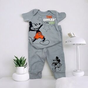Disney Mickey Mouse Blue Gray Kids Two Piece Set